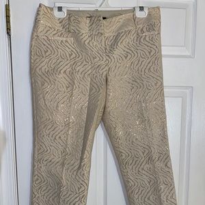 Gold Zebra Dress Pants